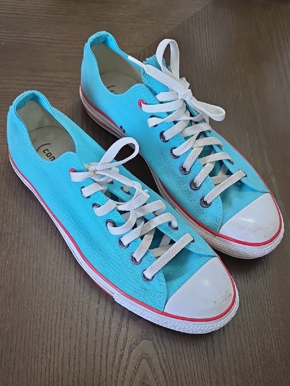 Men's Turquoise Low-Top Canvas Sneakers with White Accents Converse All Stars 9